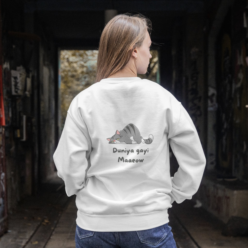 Meow Sweatshirt Oversized