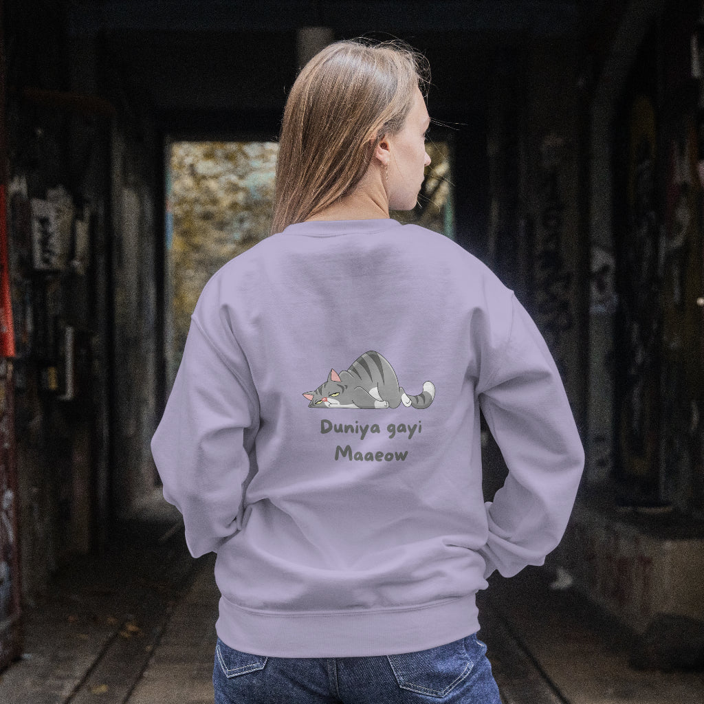 Meow Sweatshirt Oversized